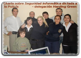 Charla sobre Seguridad Informática dictada a la Policía Federal Argentina Delegación Harding Green